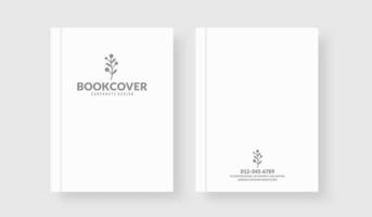 Minimal white book cover template for your business vector