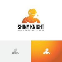 Shiny Golden Knight Spartan Soldier Warrior Armour Mascot Logo vector