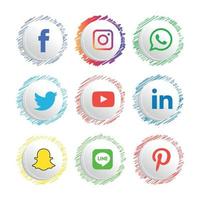 Social Media flat icons technology, network. background  group smiley face sale. Share, Like, Vector illustration Twitter, YouTube, WhatsApp, Snapchat, Facebook, instagram, tiktok, tok