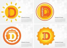 Vitamin D icon Drop collection set, cholecalciferol. golden drop Vitamin complex drop. Medical for heath Vector illustration