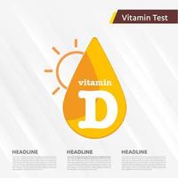 Vitamin D icon Drop collection set, cholecalciferol. golden drop Vitamin complex drop. Medical for heath Vector illustration