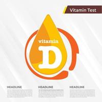 Vitamin D icon Drop collection set, cholecalciferol. golden drop Vitamin complex drop. Medical for heath Vector illustration