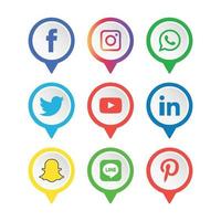 Social Media flat icons technology, network. background  group smiley face sale. Share, Like, Vector illustration Twitter, YouTube, WhatsApp, Snapchat, Facebook, instagram, tiktok, tok