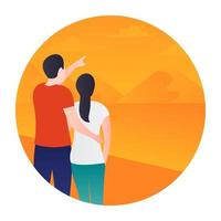 Tourist Couple Concepts vector