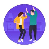 conceptos de pareja de baile vector