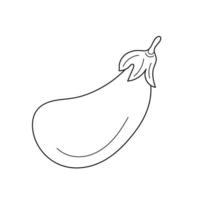 Simple coloring page. Eggplant, the coloring book for kids vector