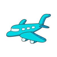 Simple cartoon icon. Plane isolated on white vector