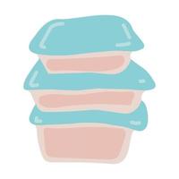 Reusable lunch box color icon. Zero waste swap. Environmentally friendly, recycle, disposal material. reuseable food container vector