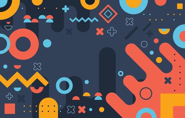 Flat Trendy Abstract Geometric Background