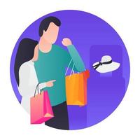 conceptos de personal shopper vector