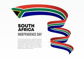 Cartel de banner de fondo del día de la independencia de Sudáfrica para la celebración del 27 de abril. vector
