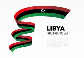 Cartel de banner de fondo del día de la independencia de Libia para la celebración del 24 de diciembre. vector