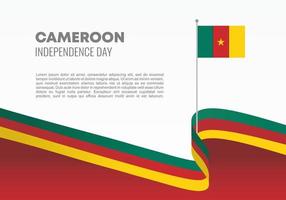 Cartel del día de la independencia de Camerún para la celebración del 1 de enero. vector