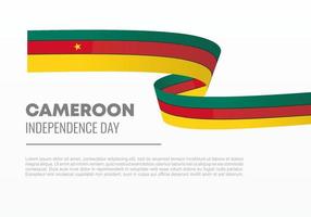 Cameroon independence day poster for celebration on January 1 st. vector