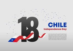 Chile independence day poster national celebration on September 18 th. vector