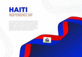 Cartel del día de la independencia de Haití para la celebración del 1 de enero. vector