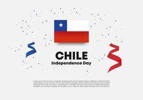 Chile independence day poster national celebration on September 18 th. vector