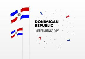Dominican independence day national celebration on February 27 th. vector