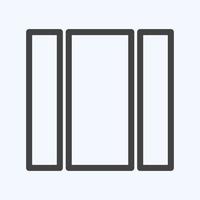 Icon View Column - Line Style - Simple illustration,Editable stroke vector