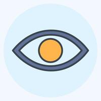 Icon Visibility - Color Mate Style - Simple illustration,Editable stroke vector
