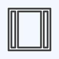 Icon View Week - Line Style - Simple illustration,Editable stroke vector