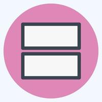 agenda de vista de iconos - estilo de color mate - ilustración simple, trazo editable vector