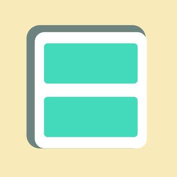 Sticker View Array - Color Mate Style - Simple illustration,Editable stroke vector