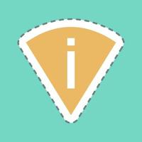 Sticker Perm Scan Wifi - Line Cut - Simple illustration,Editable stroke vector