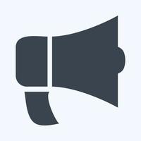 Icon Loudspeaker - Glyph Style,Simple illustration,Editable stroke vector