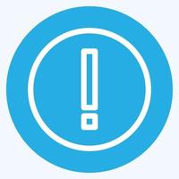 Icon Error Outline - Blue Eyes Style - Simple illustration,Editable stroke vector