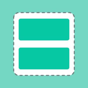 Sticker View Array - Line Cut - Simple illustration,Editable stroke vector