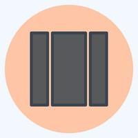 Icon View Column - Color Mate Style - Simple illustration,Editable stroke vector