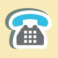 Sticker Telephone,Simple illustration,Editable stroke vector