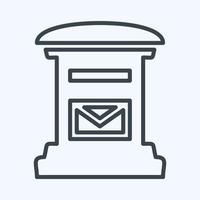 Icon Letterbox - Line Style,Simple illustration,Editable stroke vector