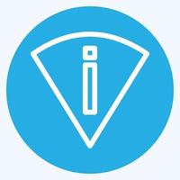 icono de exploración permanente wifi - estilo ojos azules - ilustración simple, trazo editable vector