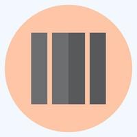 Icon View Column - Flat Style - Simple illustration,Editable stroke vector