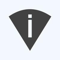 icono de exploración permanente wifi - estilo de glifo - ilustración simple, trazo editable vector
