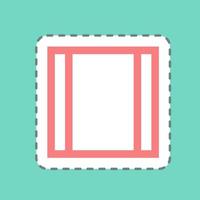 Sticker View Week - Line Cut - Simple illustration,Editable stroke vector