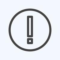 Icon Error Outline - Line Style - Simple illustration,Editable stroke vector