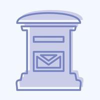 Icon Letterbox - Two Tone Style,Simple illustration,Editable stroke vector