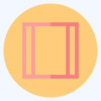 Icon View Week - Flat Style - Simple illustration,Editable stroke vector