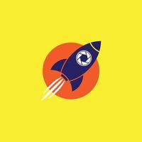 Rocket camera photography vector