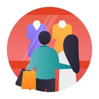 Family Shopping Concepts vector