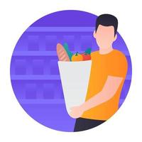 Grocery Shopping Concepts vector