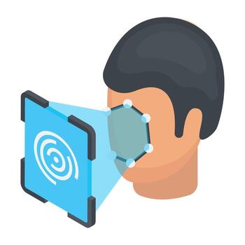 conceptos de escáner ocular vector