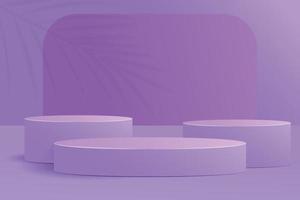 3d background products display podium scene with pedestal platform vector