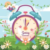 Spring Forward Concept vector