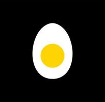 Boiled egg cut in half vector
