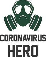 Coronavirus HERO. Gas mask icon vector