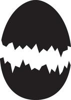 Cracked egg simple vector